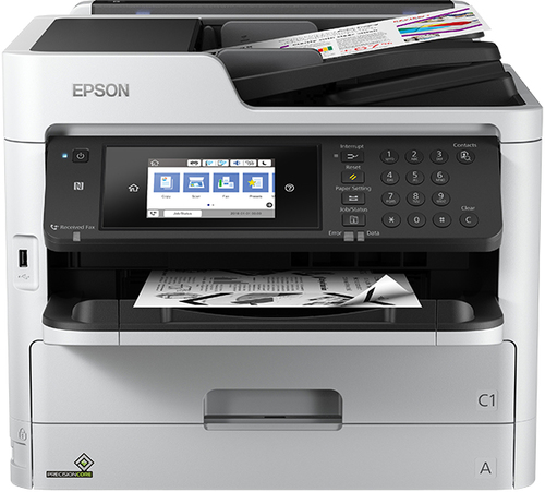 Epson WorkForce Pro WF-M5799DWF, Jet d'encre, Impression mono, 1200 x 1200 DPI, A4, Impression directe, Noir, Gris