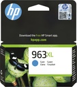 HP 963XL High Yield Cyan Original Ink Cartridge, Rendement élevé (XL), Cyan, Encre à pigments, 22,77 ml, 1 pièce(s), 1600 pages