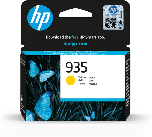 HP 935 Yellow Original Ink Cartridge, Rendement standard, Jaune, Encre à pigments, 4,5 ml, 1 pièce(s), 400 pages