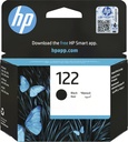 HP 122 Black Original Ink Cartridge, Rendement standard, Noir, Encre à pigments, 2 ml, 1 pièce(s), 120 pages