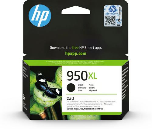 HP 950XL High Yield Black Original Ink Cartridge, Rendement élevé (XL), Noir, Encre à pigments, 53 ml, 1 pièce(s), 2300 pages