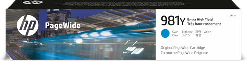 HP 981Y cartouche PageWide Cyan extra grande capacité authentique, Cyan, 1 pièce(s)
