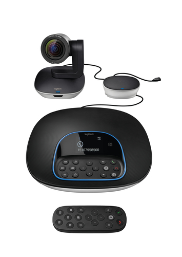 Logitech Group, Système de vidéoconférence de groupe, Full HD, 30 ips, 90°, 10x, Noir, Gris