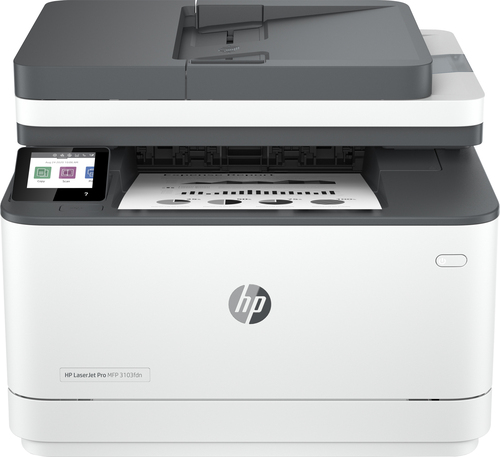 HP LaserJet Pro MFP 3103fdn Printer, Laser, Impression mono, 1200 x 1200 DPI, A4, Impression directe, Gris, Blanc