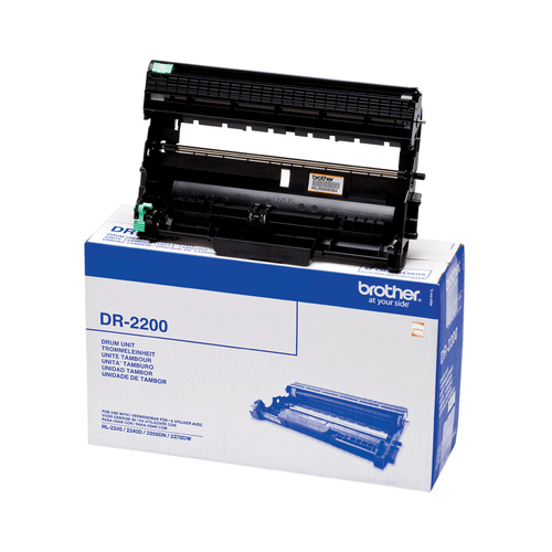 [DR2200] Brother DR-2200, Original, FAX-2840, FAX-2845, FAX-2940, HL-2130, HL-2135W, HL-2240D, HL-2240, HL-2250DN, HL-2270DW,..., 1 pièce(s), 12000 pages, Impression laser, Noir