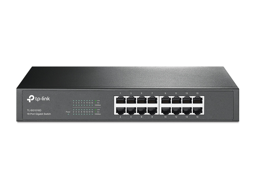 [TL-SG1016D] TP-Link TL-SG1016D, Non-géré, L2, Gigabit Ethernet (10/100/1000), Full duplex, Grille de montage