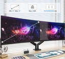 SUPPORT DOUBLE ECRANS 23 & 24 pouces Laminé À froid En Acier Mouvement Moniteur De Bureau Stand