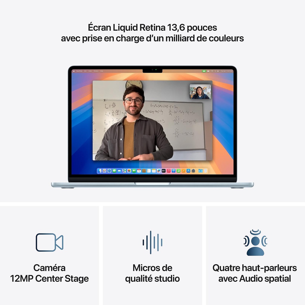 13-inch MacBook Air: Apple M4 chip with 10-core CPU and 8-core GPU, 16GB, 256GB SSD - Sky Blue 