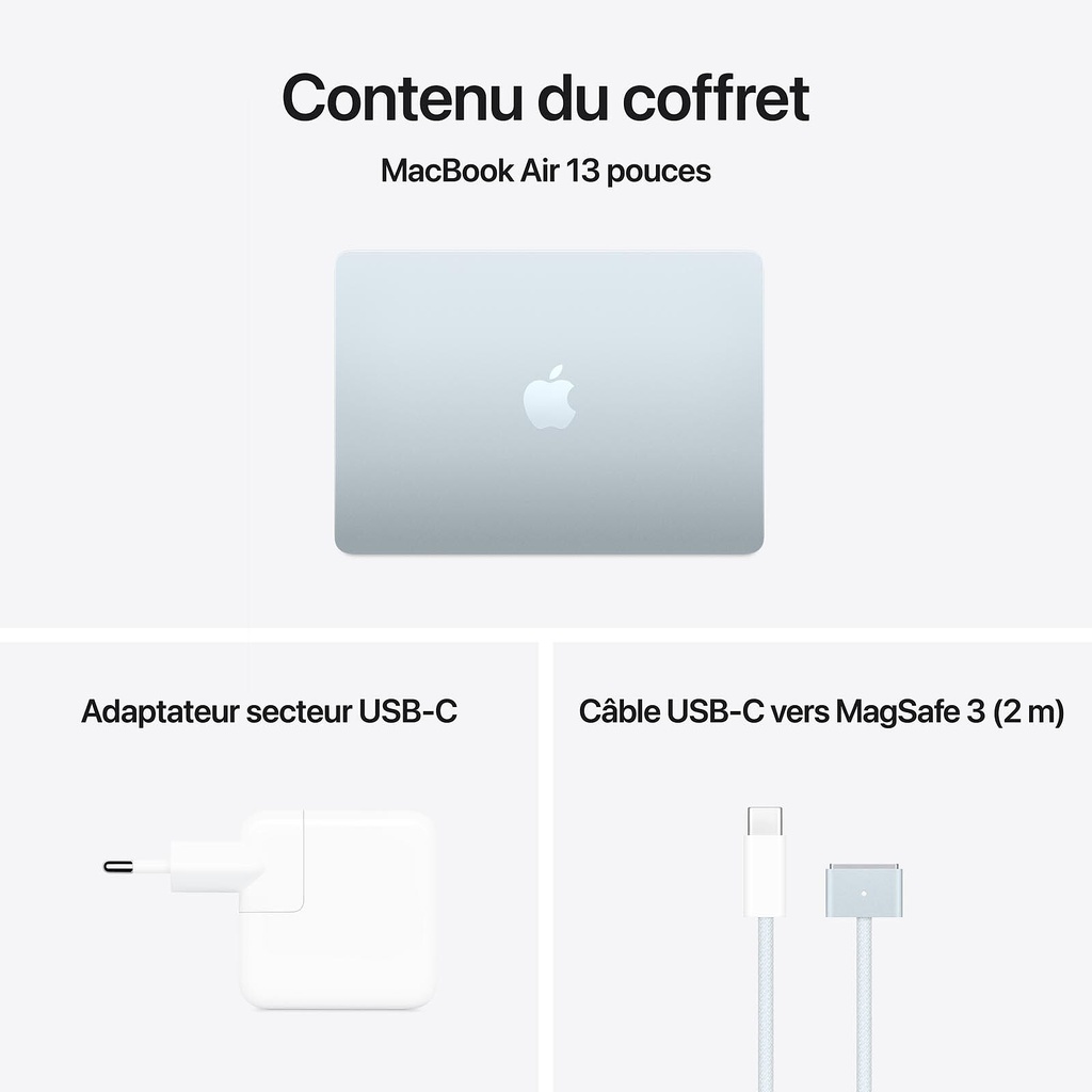 13-inch MacBook Air: Apple M4 chip with 10-core CPU and 8-core GPU, 16GB, 256GB SSD - Sky Blue 