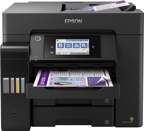 Epson EcoTank L6570, Jet d'encre, Impression couleur, 4800 x 1200 DPI, A4, Impression directe, Noir