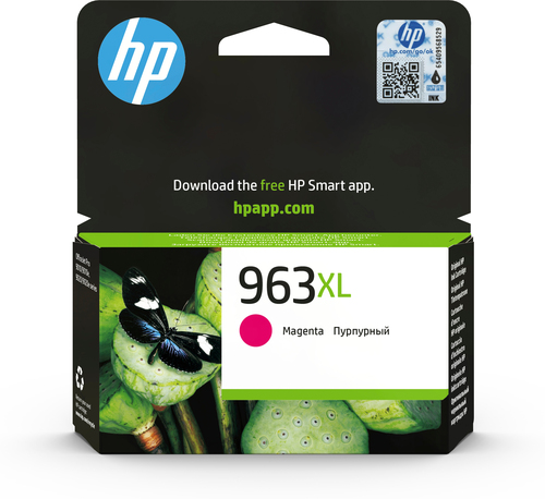 HP 963XL High Yield Magenta Original Ink Cartridge, Rendement élevé (XL), Magenta, Encre à pigments, 23,25 ml, 1 pièce(s), 1600 pages