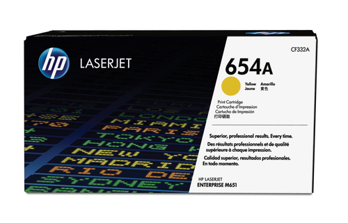 HP 654A toner jaune authentique LaserJet, 15000 pages, Jaune, 1 pièce(s)