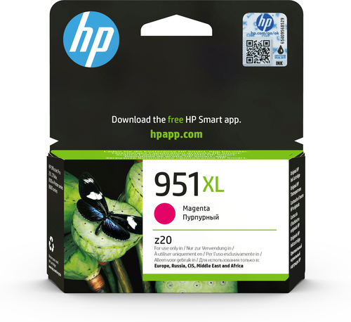 HP 951XL High Yield Magenta Original Ink Cartridge, Rendement élevé (XL), Magenta, Encre à pigments, 17 ml, 1 pièce(s), 1500 pages