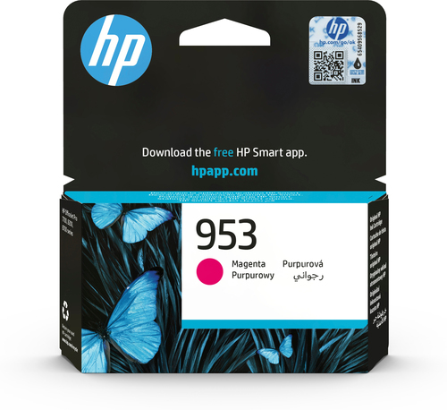 HP 953 Magenta Original Ink Cartridge, Rendement standard, Magenta, Encre à pigments, 9 ml, 1 pièce(s), 630 pages
