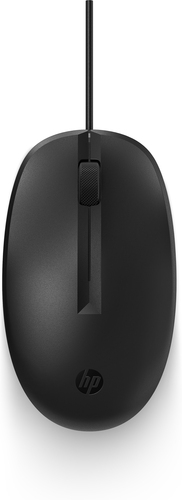 HP Souris filaire 125, Ambidextre, Optique, USB Type-A, Noir