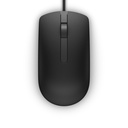 DELL MS116, Ambidextre, Optique, USB Type-A, 1000 DPI, Noir