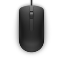 DELL MS116, Ambidextre, Optique, USB Type-A, 1000 DPI, Noir