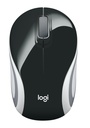 Logitech M187, Ambidextre, Optique, RF sans fil, 1000 DPI, Noir, Blanc