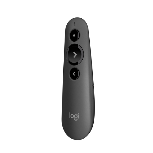 Logitech R500 Laser Presentation Remote, Bluetooth/RF, USB, 20 m, Graphite