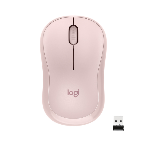 Logitech M220, Ambidextre, Optique, RF sans fil, 1000 DPI, Rose