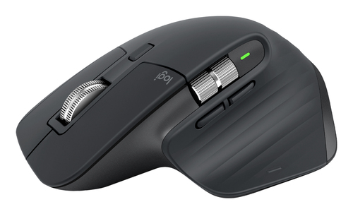 Logitech MX Master 3S, Droitier, Laser, RF sans fil + Bluetooth, 8000 DPI, Graphite