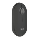 Logitech Pebble 2 M350s, Ambidextre, Optique, RF sans fil + Bluetooth, 4000 DPI, Graphite