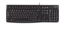 Logitech K120 Corded Keyboard, Avec fil, USB, AZERTY, Noir