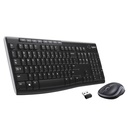 Logitech Wireless Combo MK270, Taille réelle (100 %), Sans fil, USB, QWERTY, Noir, Souris incluse