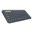 Logitech K380 Multi-Device, Mini, Sans fil, Bluetooth, AZERTY, Gris