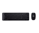 Logitech Wireless Combo MK220, Taille réelle (100 %), Sans fil, USB, Noir, Souris incluse