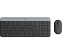 Logitech MK470, Taille réelle (100 %), Sans fil, RF sans fil, AZERTY, Graphite, Souris incluse