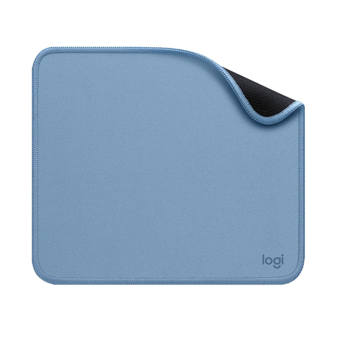 Logitech Mouse Pad Studio Series, Bleu, Gris, Monochromatique, Nylon, Polyester, Caoutchouc, Base antidérapante