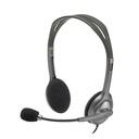 Logitech H110, Avec fil, Bureau/Centre d'appels, 20 - 20000 Hz, 74 g, Casque, Noir, Argent