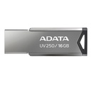 ADATA UV250, 16 Go, USB Type-A, 2.0, Sans capuchon, 5,6 g, Argent