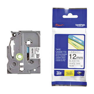 Brother TZE-231, Noir sur blanc, Étiquette découpée, TZe, Blanc, Jet d'encre, Chine