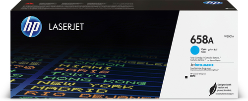 HP Toner cyan LaserJet 658A authentique, 6000 pages, Cyan, 1 pièce(s)