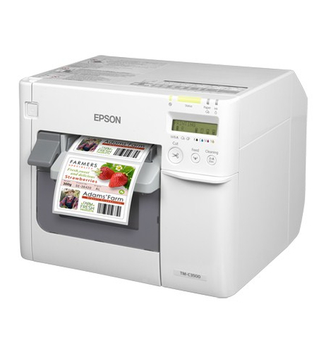 Epson TM-C3500, Jet d'encre, 720 x 360 DPI, 103 mm/sec, Avec fil, Blanc