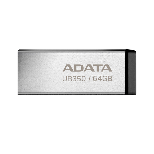 ADATA UR350, 64 Go, USB Type-A, 3.2 Gen 1 (3.1 Gen 1), 100 Mo/s, Sans capuchon, Noir