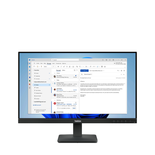 Lenovo ThinkVision S24-4e, 23.8'', Full HD, Noir