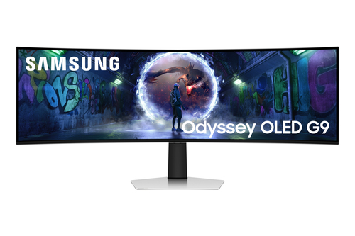 Samsung G93SD, 124,5 cm (49”), Dual QHD, OLED, 0,03 ms, Argent
