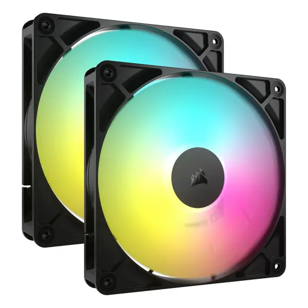 Corsair RS140 ARGB, 140mm Fan Dual Pack Noir