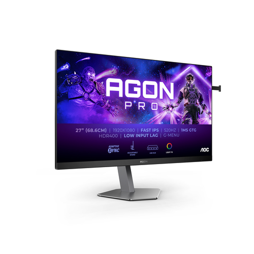 AOC G2 AG276FK, 68,6 cm (27”), Full HD, LED, 0,5 ms, Noir, Gris