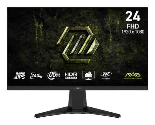 MSI MAG 245F X24, 60,5 cm (23.8”), Full HD, LCD, 0,5 ms, Noir