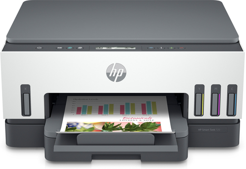 [6UU46A] HP Smart Tank 720 All-in-One, A jet d'encre thermique, Impression couleur, 4800 x 1200 DPI, A4, Impression directe, Gris, Blanc