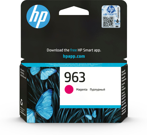 [3JA24AE] HP 963 Magenta Original Ink Cartridge, Rendement standard, Magenta, Encre à pigments, 10,77 ml, 1 pièce(s), 700 pages