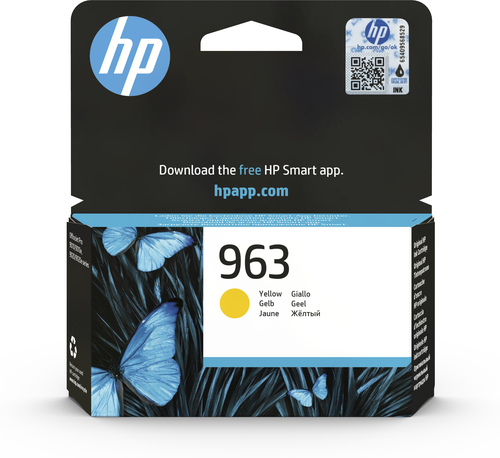 [3JA25AE] HP 963 Yellow Original Ink Cartridge, Rendement standard, Jaune, Encre à pigments, 10,7 ml, 1 pièce(s), 700 pages