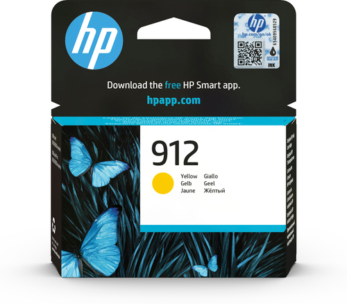 [3YL79AE] HP 912 Yellow Original Ink Cartridge, Rendement standard, Jaune, Encre à pigments, 2,9 ml, 1 pièce(s), 315 pages