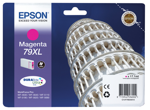 [C13T79034010] Epson Tower of Pisa 79XL, Rendement élevé (XL), Magenta, Encre à pigments, 1 pièce(s)