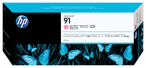 [C9471A] HP 91 775-ml Light Magenta DesignJet Pigment Ink Cartridge, Rendement standard, Magenta clair, Encre à pigments, 775 ml, 1 pièce(s)