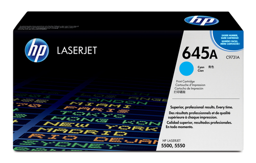 [C9731A] HP 645A toner LaserJet cyan authentique, 12000 pages, Cyan, 1 pièce(s)